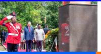 முன்னாள் ஜனாதிபதி ஹோ சி மின் சிலைக்கு மலரஞ்சலி